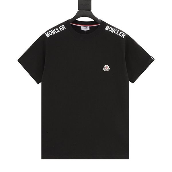 お洒落に♪モンクレール N級品 胸に刺繍ロゴ Tシャツ&ブラック moq47204